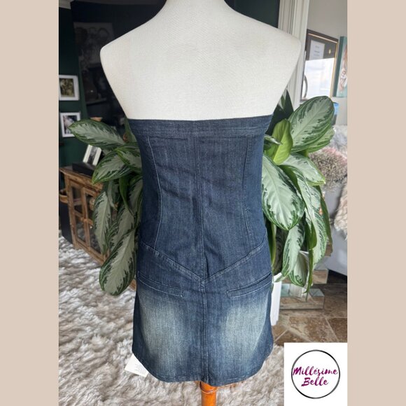 Jean Button Down Mini Dress - Picture 6 of 7